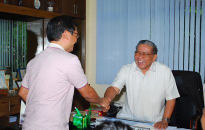 Fr. President and Cong. Teddy Casiño during the courtesy visit